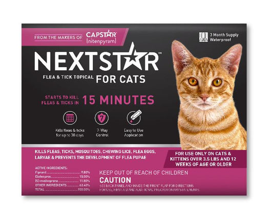 Pet IQ NextStar Flea & Tick Spot-On Cat 3ct