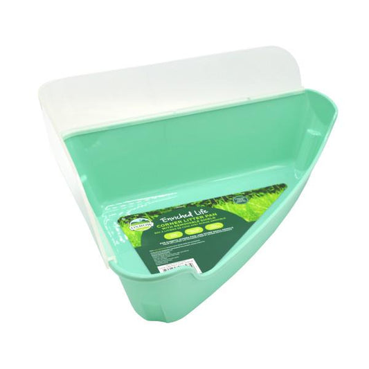 Oxbow Elife Corner Litter Pan w/ Removable Shield