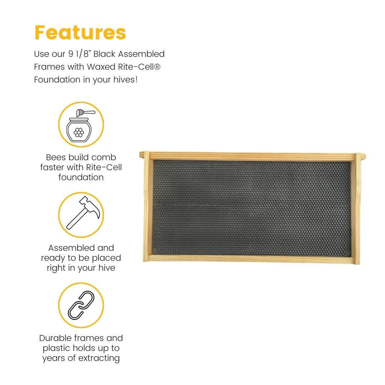 ML 9 1/8" Assembled Deep Frames w/Foundation