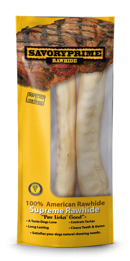 Savory Prime Rawhide Roll White 2pk