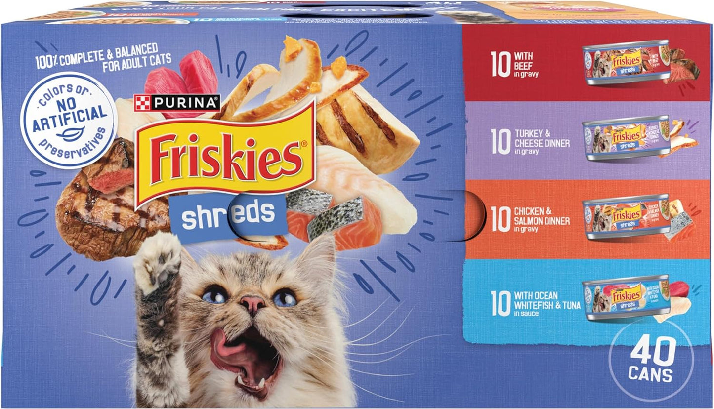 Purina Friskies Savory Shreds Variety Pack Cat