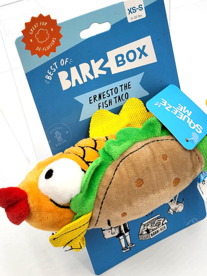 Bark Ernesto the Fish Taco Plush Dog Toy