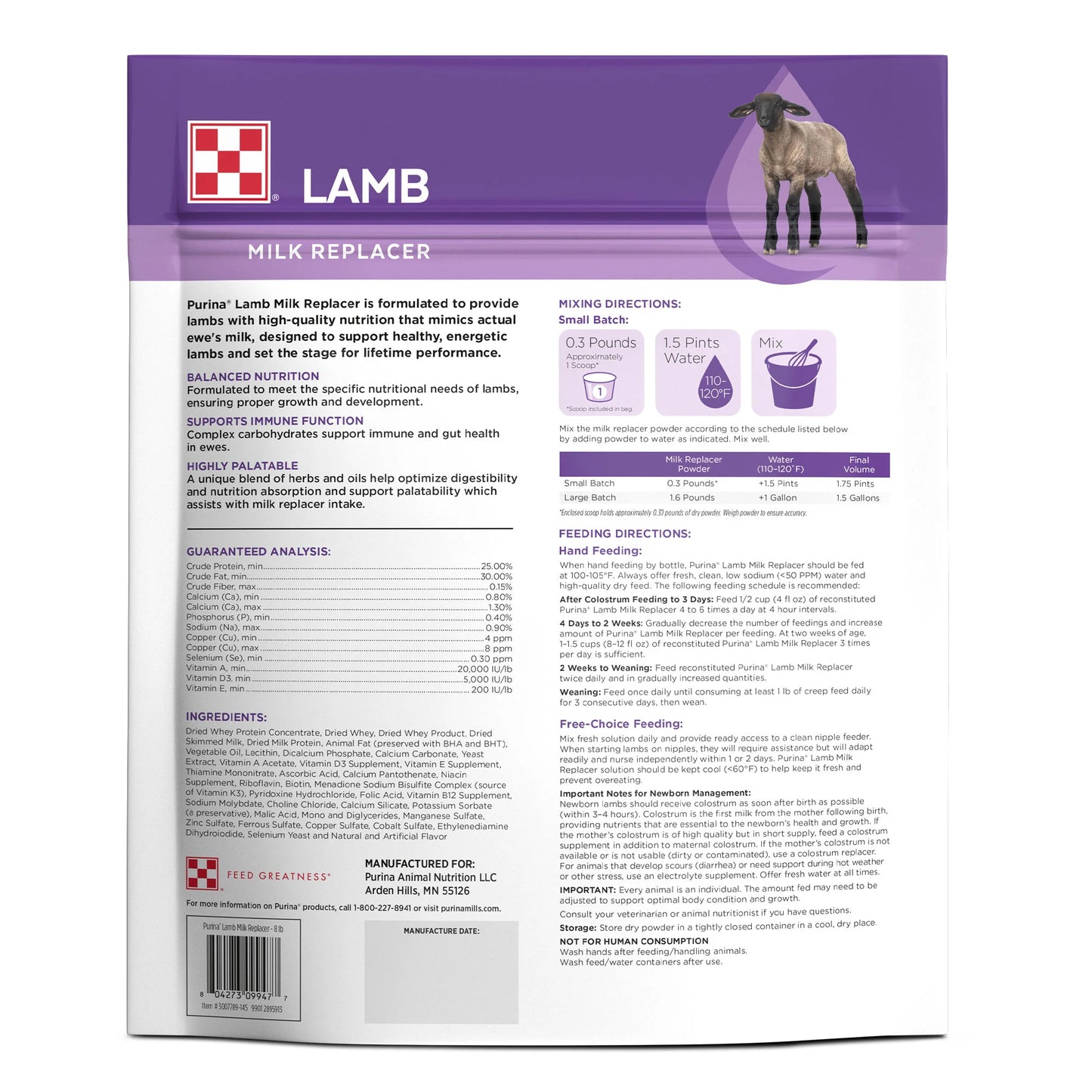 Purina Lamb Milk Replacer