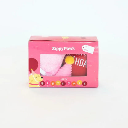 Zippy Paws Birthday Box Pink 3pc