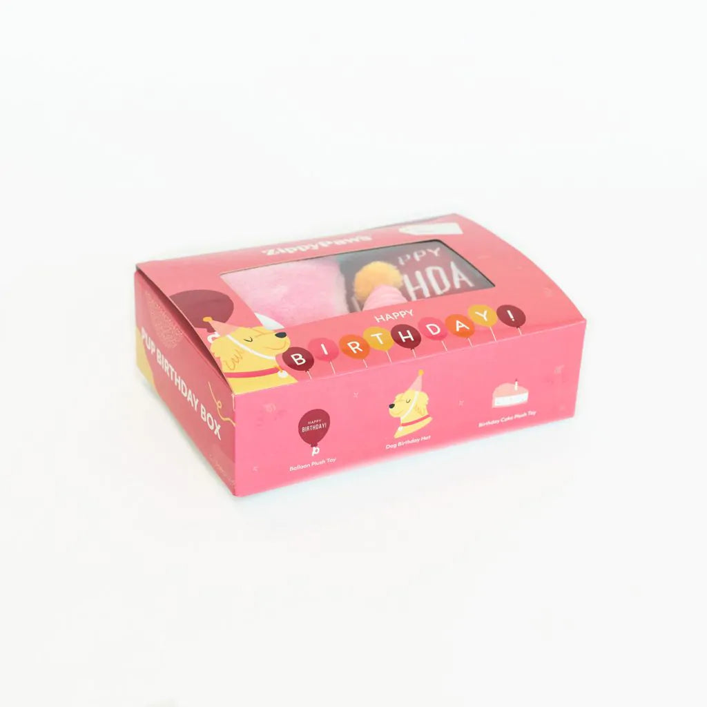 Zippy Paws Birthday Box Pink 3pc