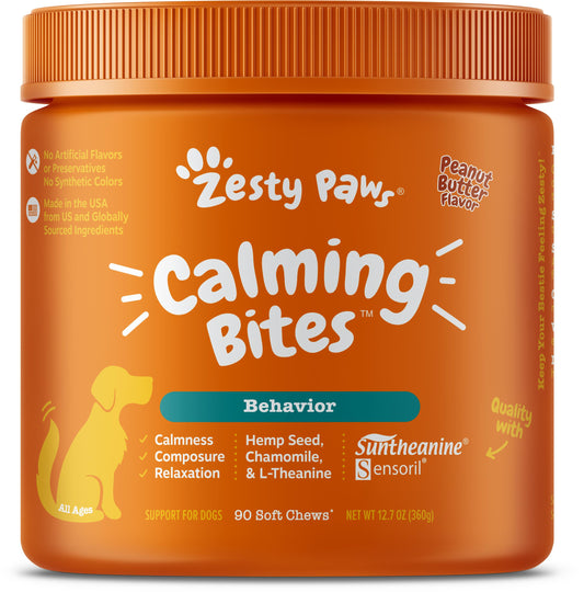 Zesty Paws Calming Bites Peanut Butter Dog