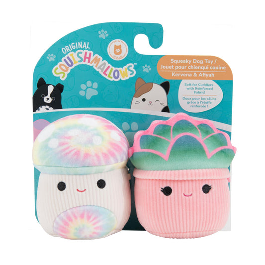 Squishmallows Squeak Plants Kervena & Afiyah P/W 3.5in 2 pk