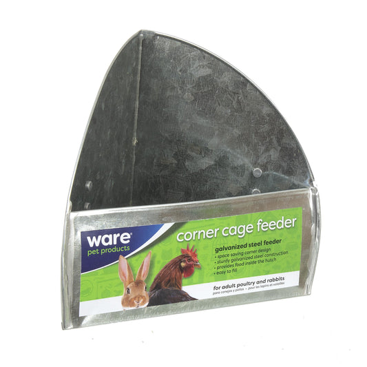 Ware Poultry Corner Cage Feeder Galvanized