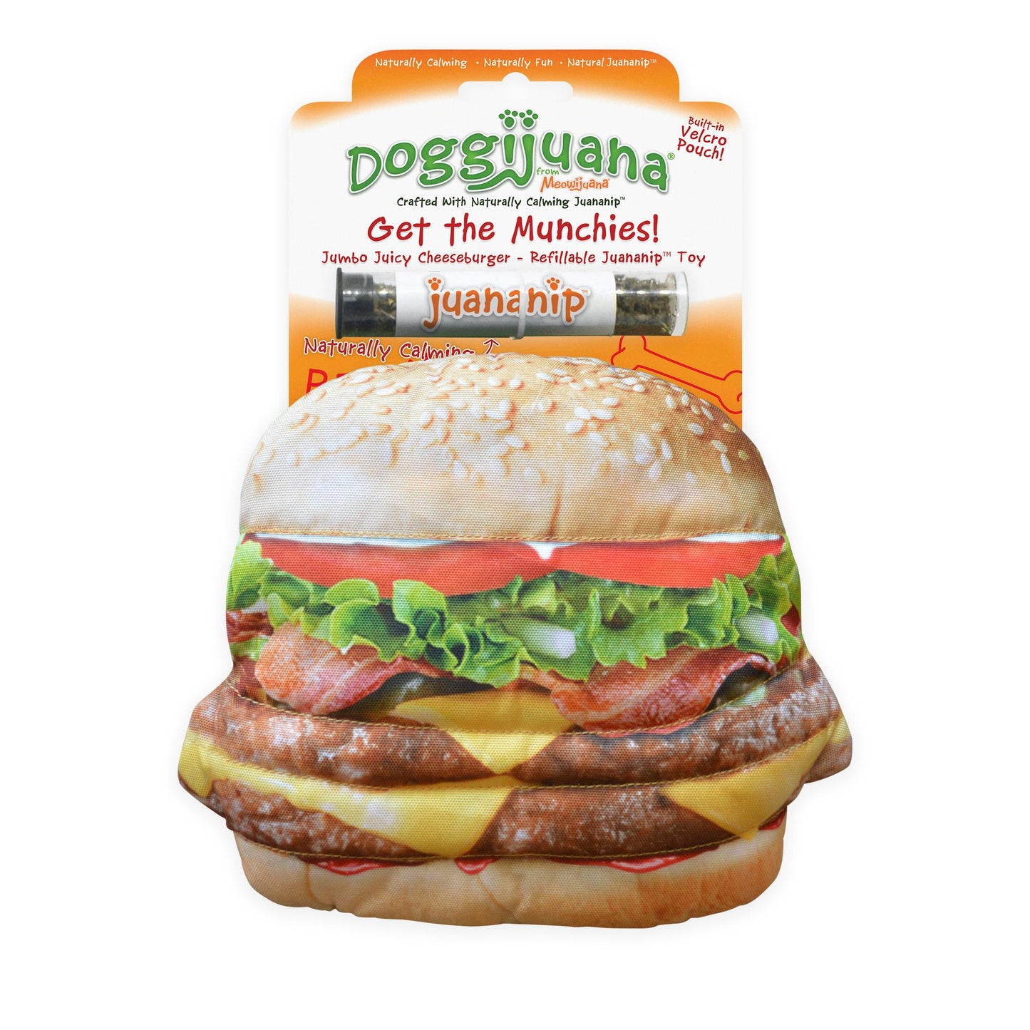 Doggijuana Get the Munchies Cheeseburger Dog Toy