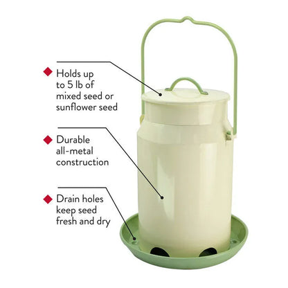 Milk Pail Wild Bird Feeder